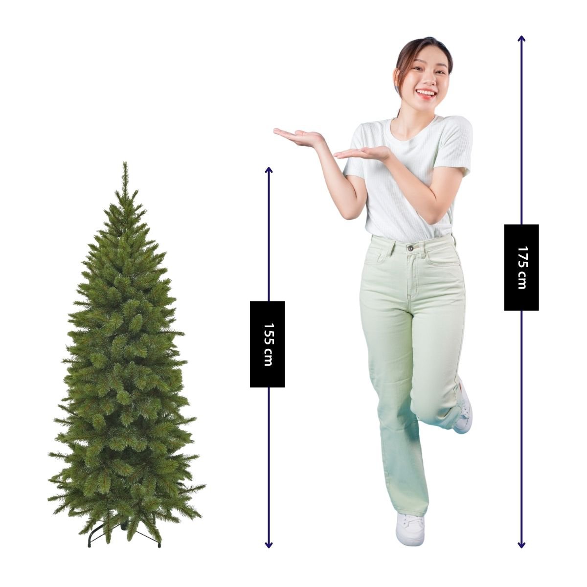 Wyoming kunstkerstboom, 155 cm