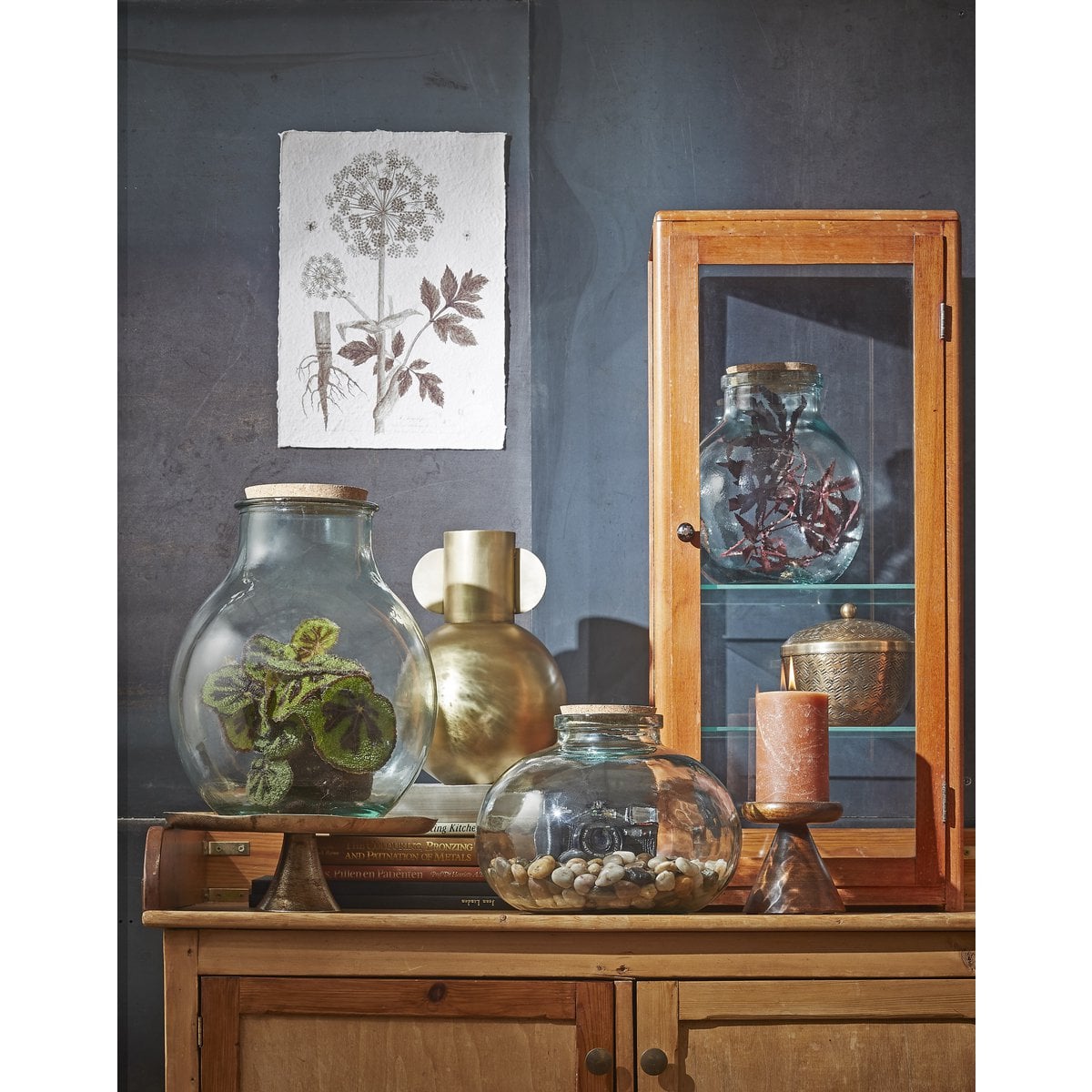 Glazen pot Olly met kurkdeksel 23 x 29 cm