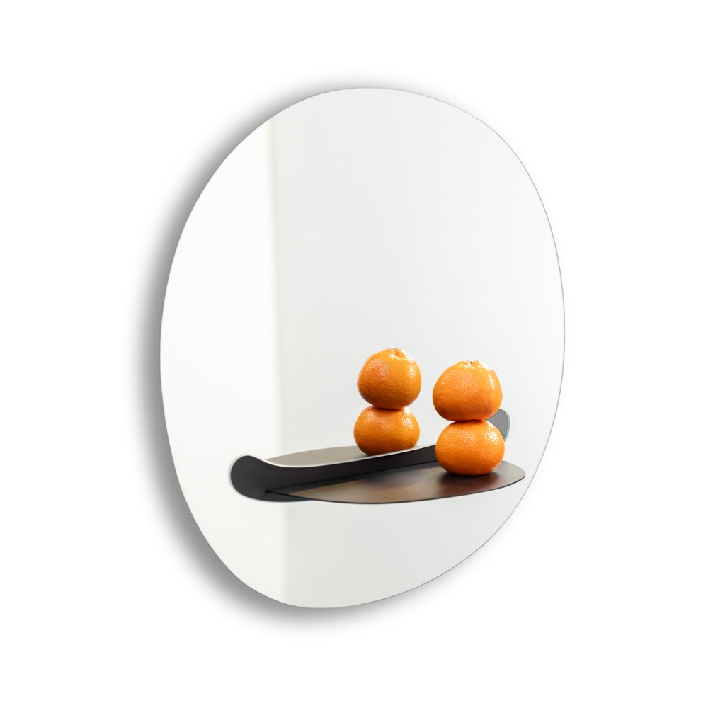 Lachende spiegel met plank, 54 cm