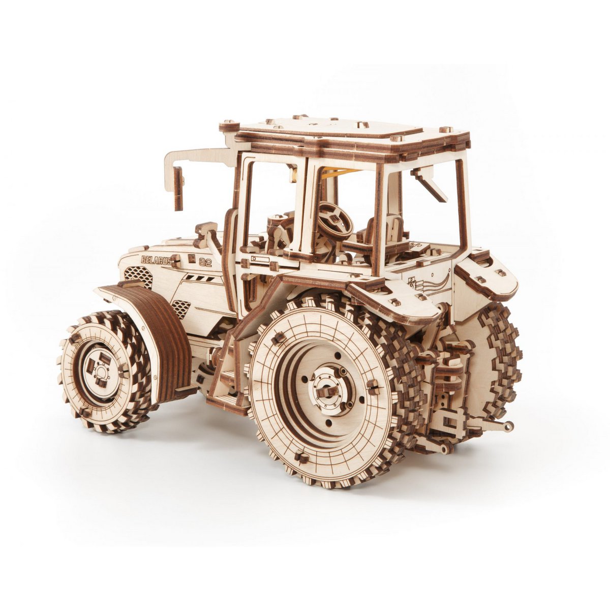 Mechanische houten puzzel Belarus-82 tractor, 269 onderdelen, 21,8 x 11,8 x 15,5 cm
