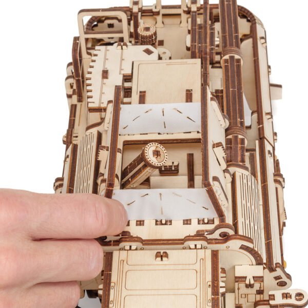 3D mechanische houten puzzel graan combine harvester, 52,7 × 45,8 × 18,7 cm – 864 stukjes