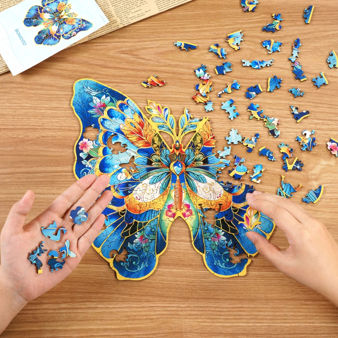 Robotime Morpho houten legpuzzel vlinder 200 stukjes