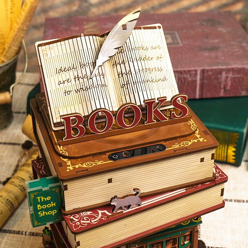 DIY houten miniatuur Time Bookstore, 25 cm