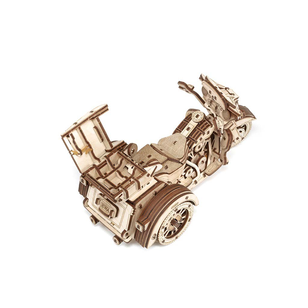 3D mechanische houten puzzel trike motor 22,6 × 11,1 × 11,1 cm – 281 stukjes