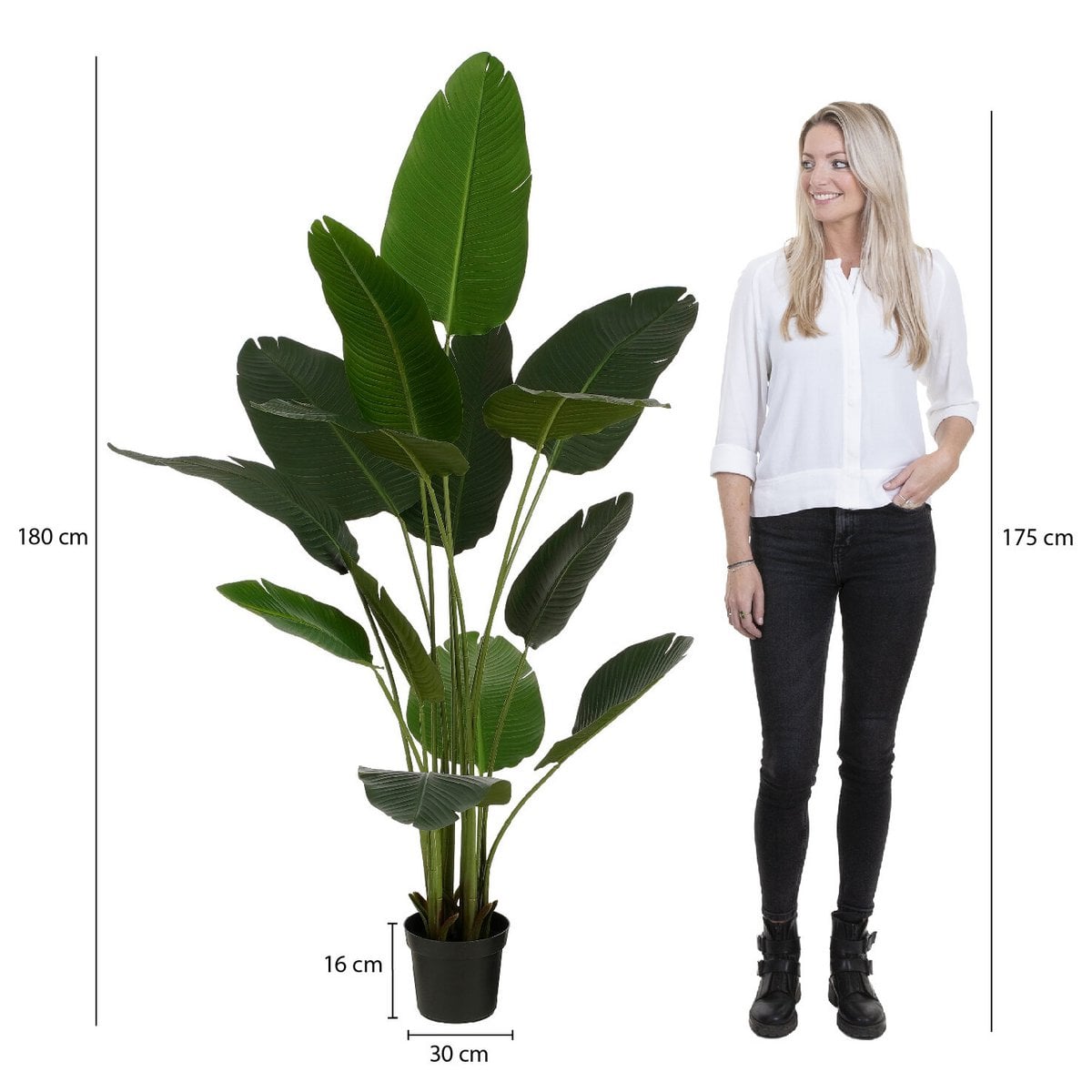 Bananenboom kunstplant, 180 cm