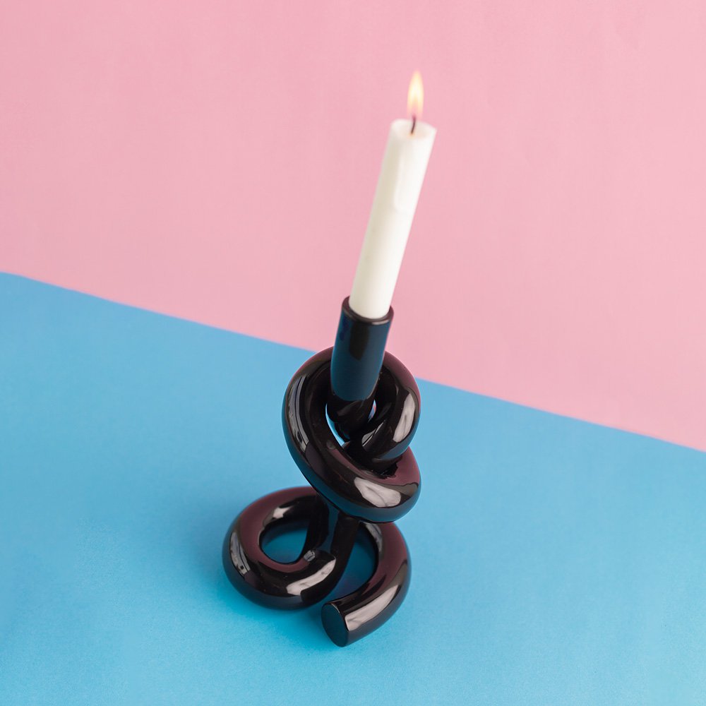 Knotted CandleHolder kandelaar, 13 × 12 × 23 cm