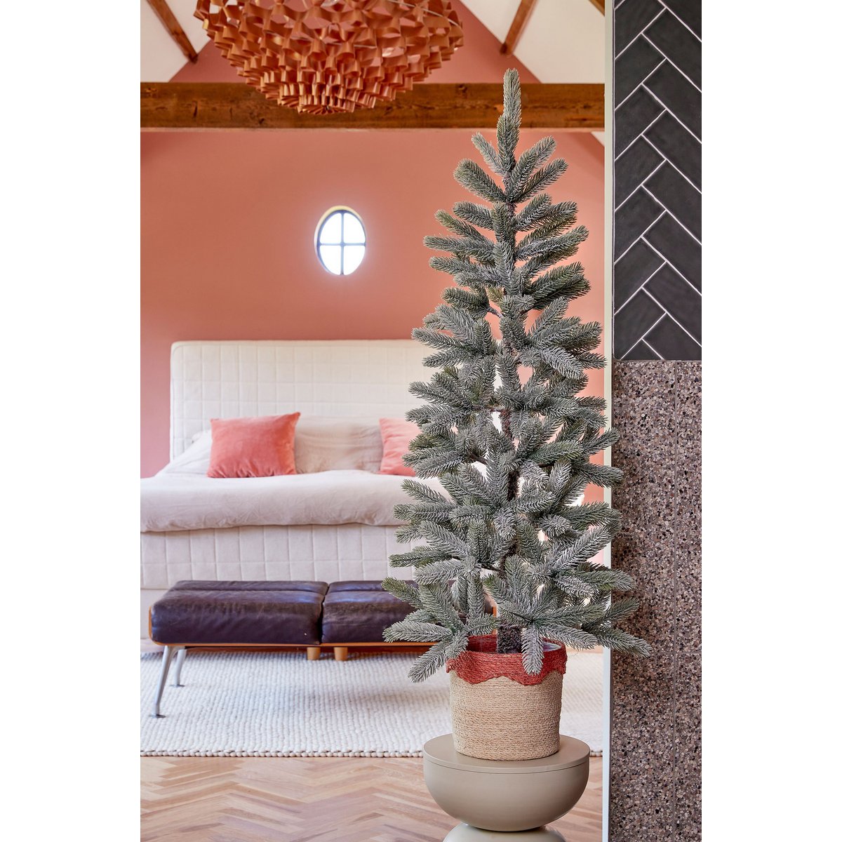 Nagoya licht besneeuwde kunstkerstboom, 120 cm, Ø 60 cm