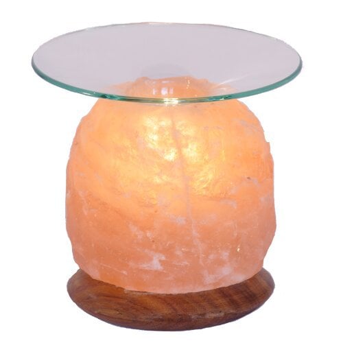Salt Dreams aroma zoutlamp Nature met houten voet 13 cm