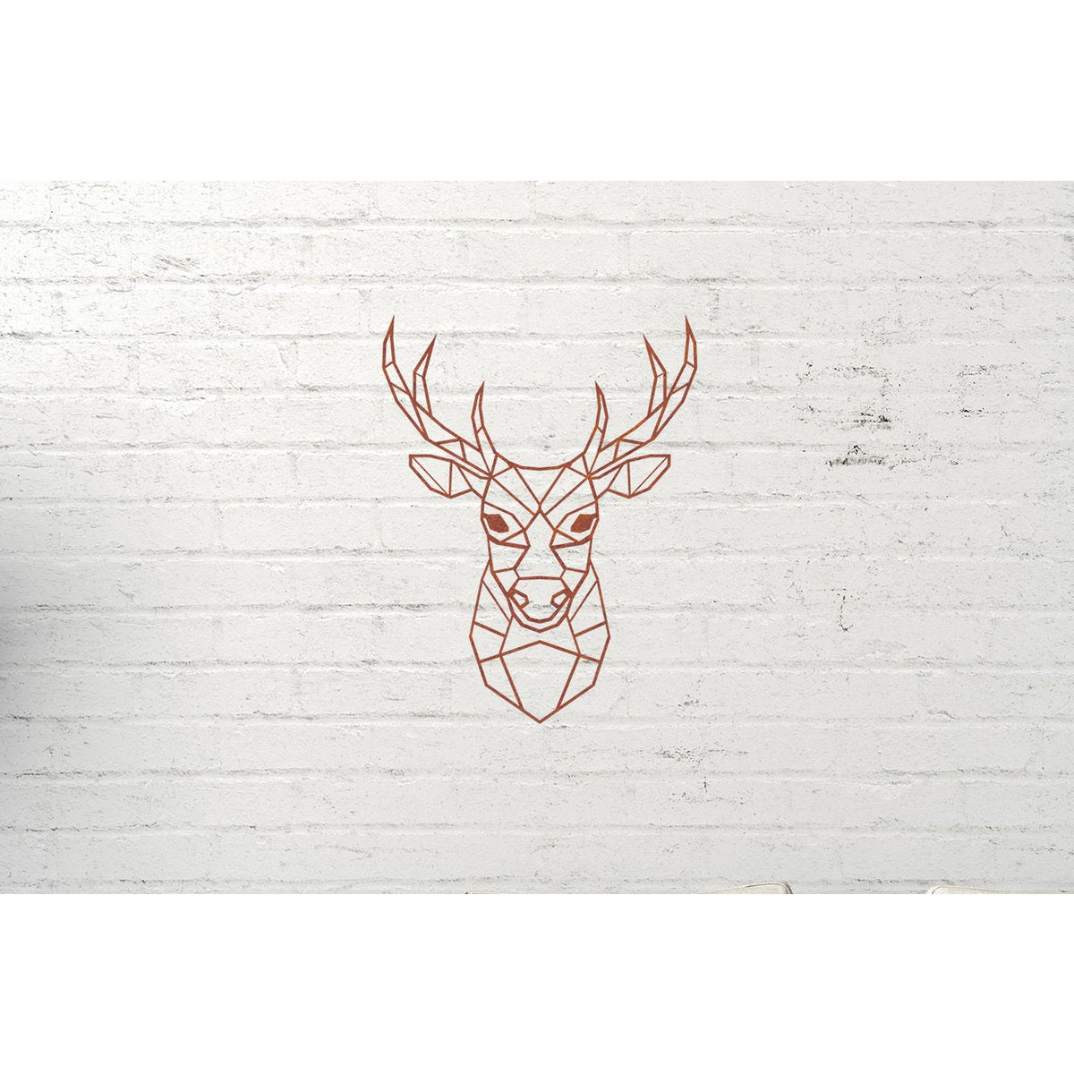 Art Bizniz metalen wanddecoratie hert roeststaal