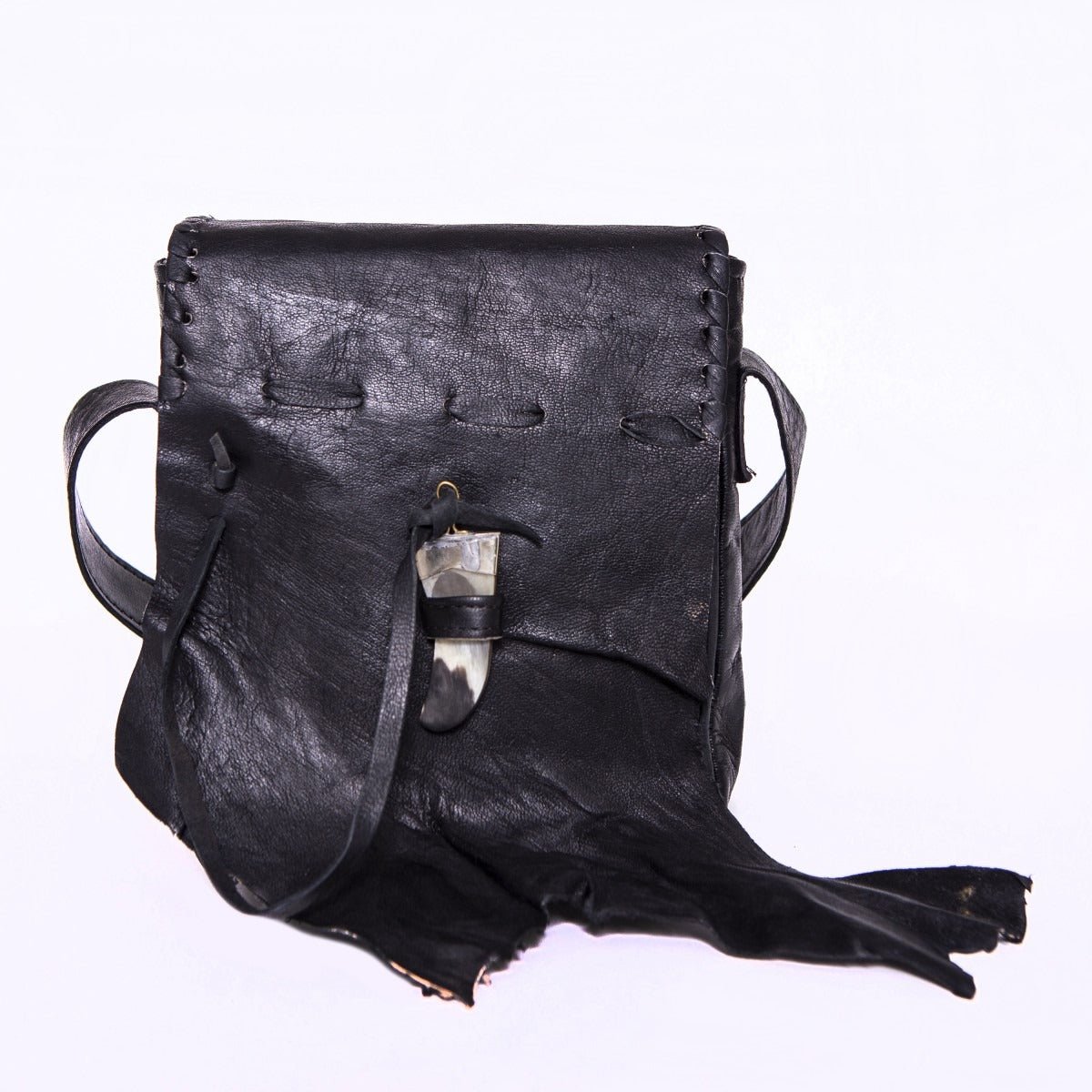 Qabli leren schoudertas, 18 × 4,5 × 22 cm