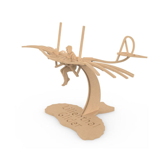 3D houten bouwpakket Lilienthal’s glider 22 × 18 × 15 cm – 36 stukjes