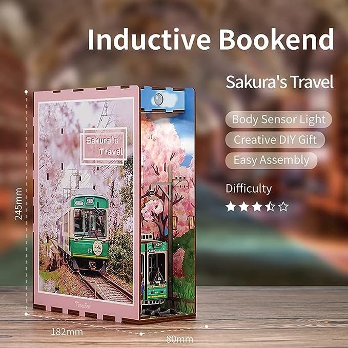 DIY book nook sakura’s travel bookend, 24,5 cm