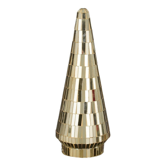 Decoratieve kerstboom met spiegelglas, goud, 33 cm
