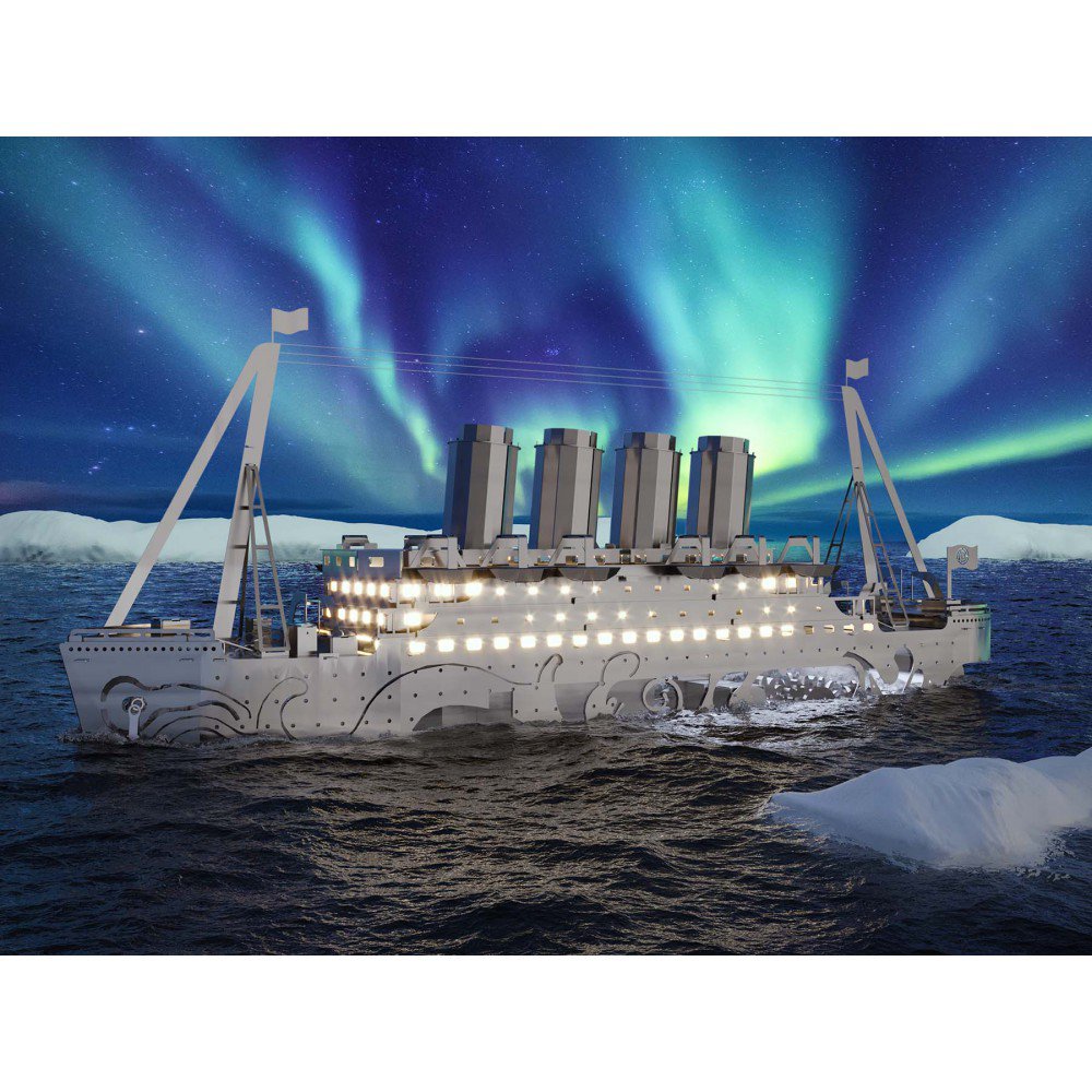 3D metalen bouwpakket Lost at Sea schip 30 × 6 × 14 cm – 158 onderdelen