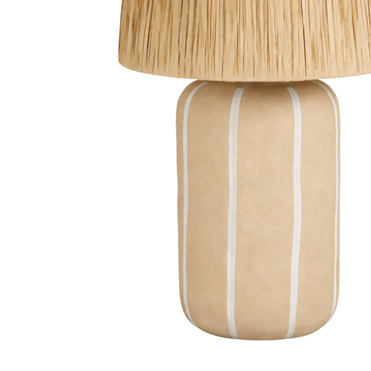 Mica Decorations Denton tafellamp beige wit keramiek 61 cm