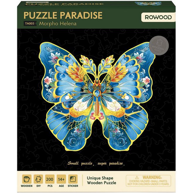 Robotime Morpho houten legpuzzel vlinder 200 stukjes