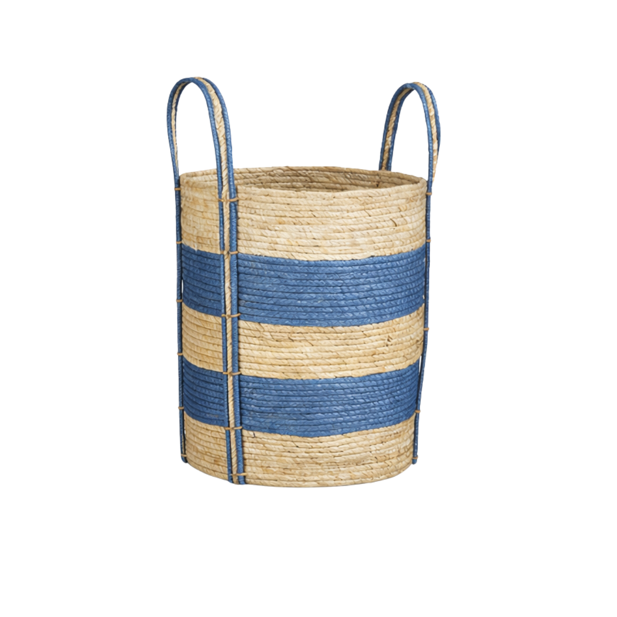 Brooklyn opbergmanden, set van 3, blauw en lichtbruin