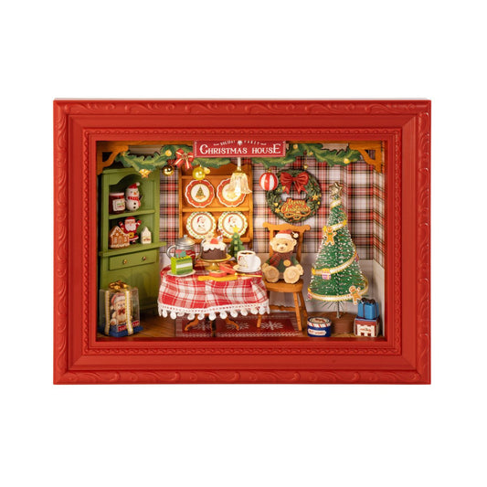 Robotime Christmas Eve Party bouwpakket – miniatuur kerstmodel DIY