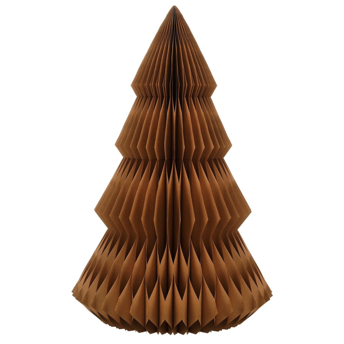 Bruine papieren kerstboom, opvouwbaar, Ø 104 × 152 cm