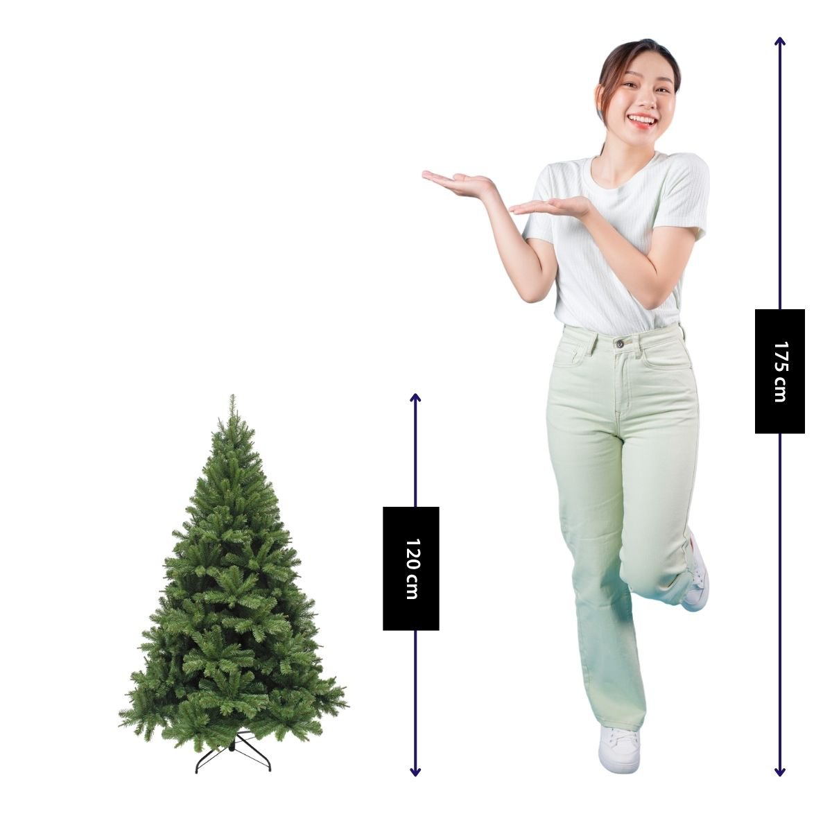 Forrester kunstkerstboom, groen, 120 cm, Ø81 cm