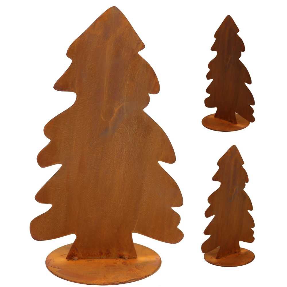 Roestmetalen kerstboom, 39 cm
