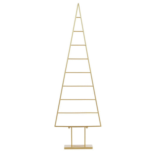 Gouden decoratieve kerstboom van metaal, 50 × 15 × 152 cm