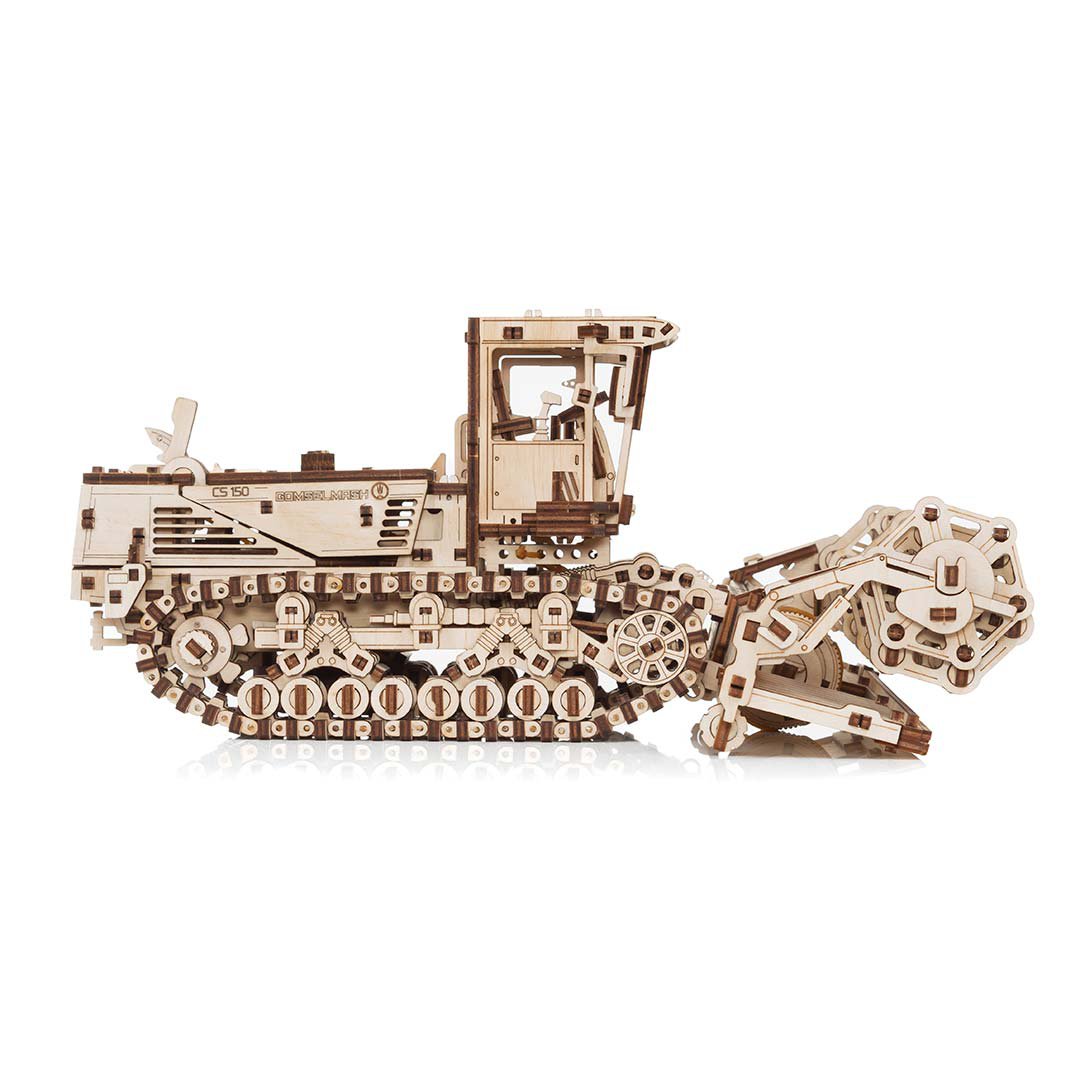 3D mechanische houten puzzel maaier CS-150C 31,5 × 26,1 × 14,5 cm – 963 stukjes