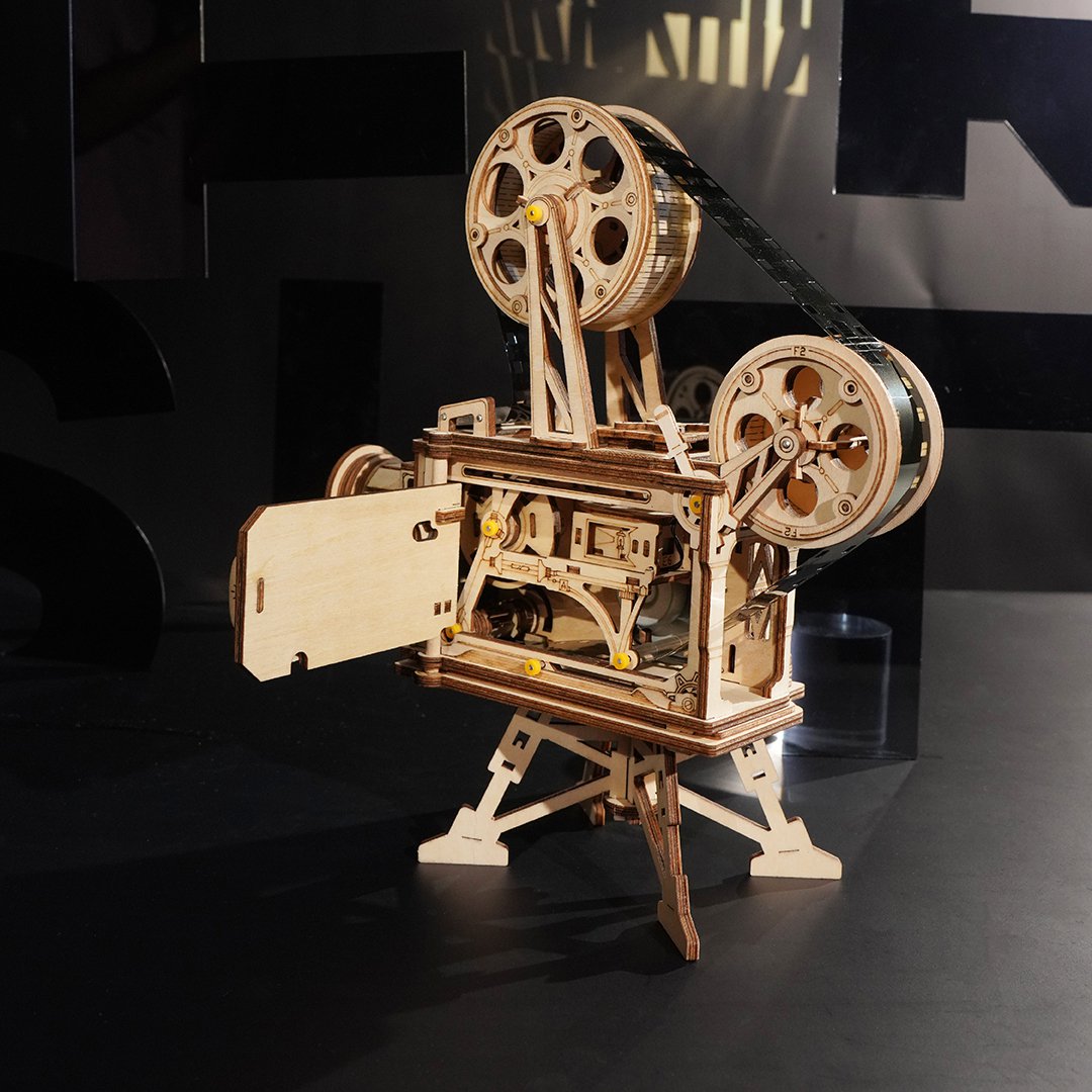Houten bouwpakket Vitascope filmprojector 183 stukjes, 25,5 × 13,3 cm