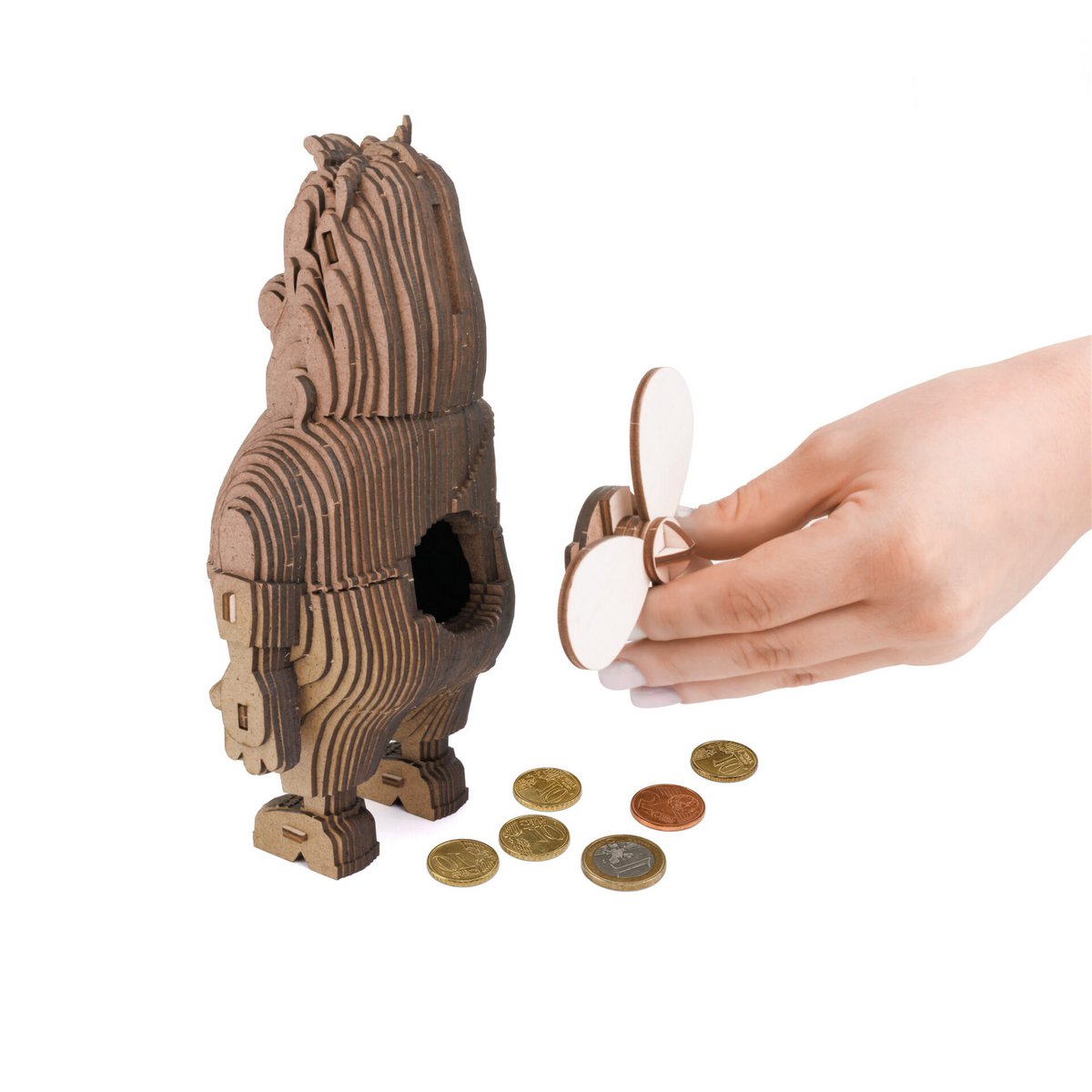 DIY houten spaarpot Karlsson, 10,3 x 11 x 21,5 cm