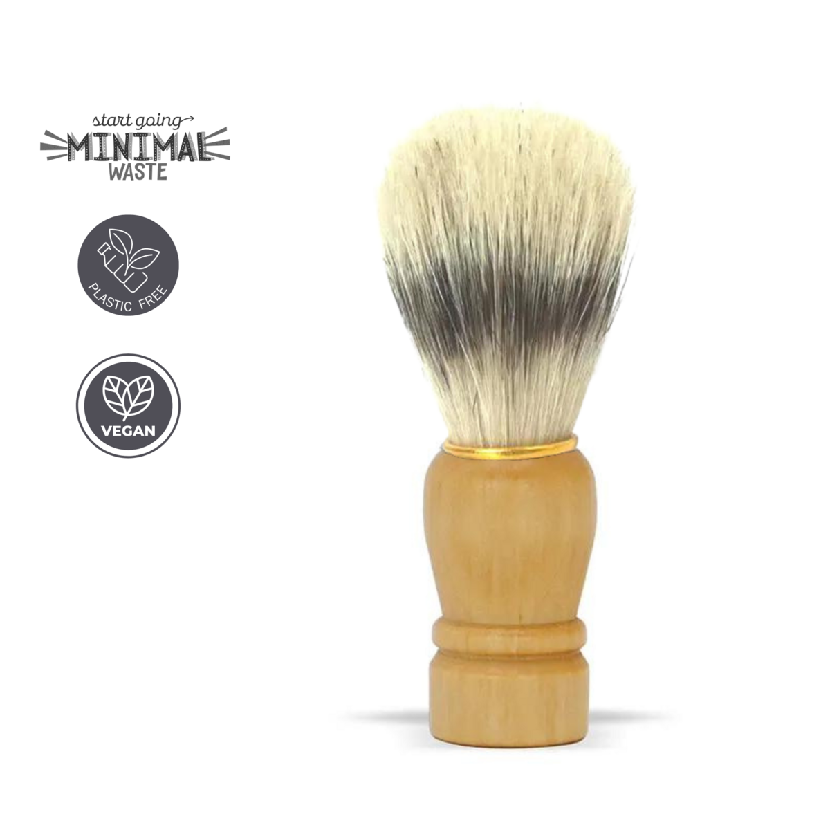 Scheerkwast van beukenhout en synthetisch nylon, 11 cm