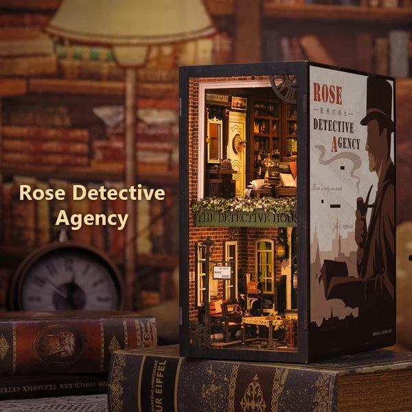 DIY book nook Rose Detective Agency, 23 cm