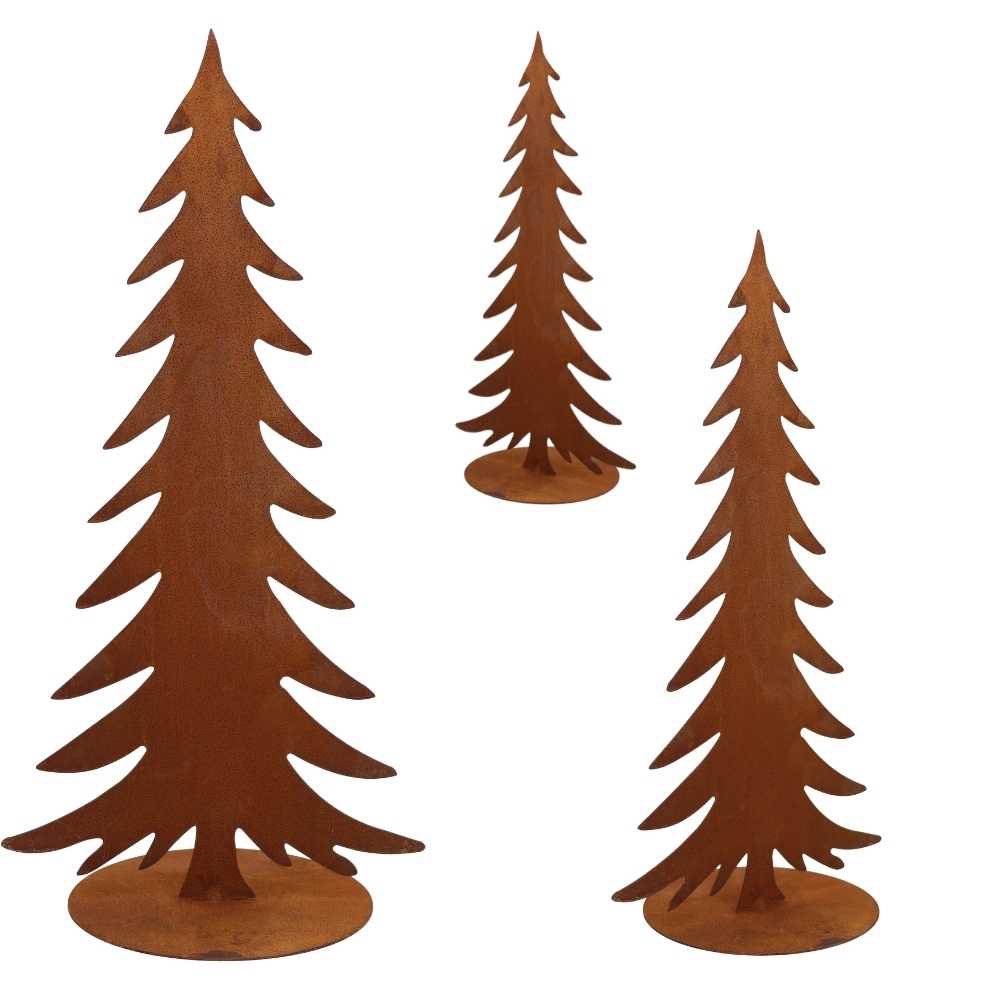 Roestmetalen kerstboom, 3 formaten