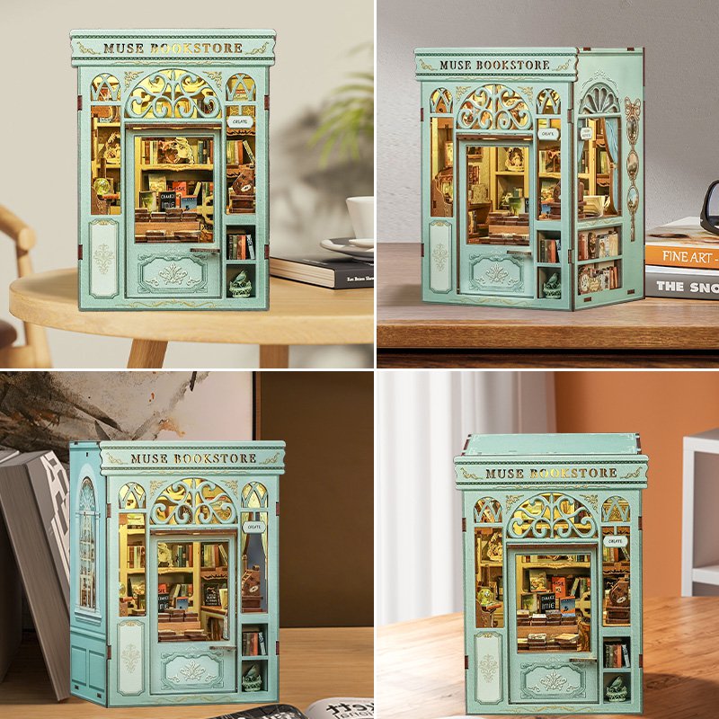 DIY book nook Muse Bookstore, 17 cm