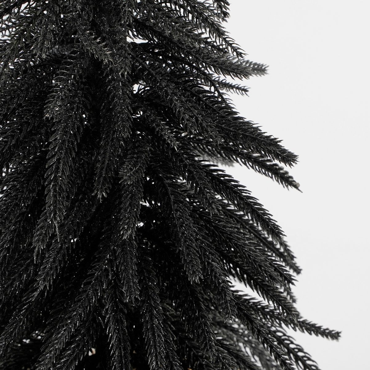 Zwarte kerstboom in jute, 60 cm