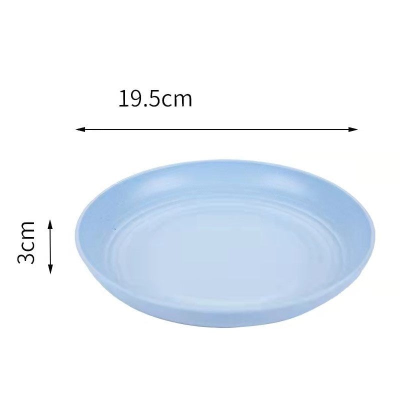 Bioplastic borden van tarwevezels, set van 4