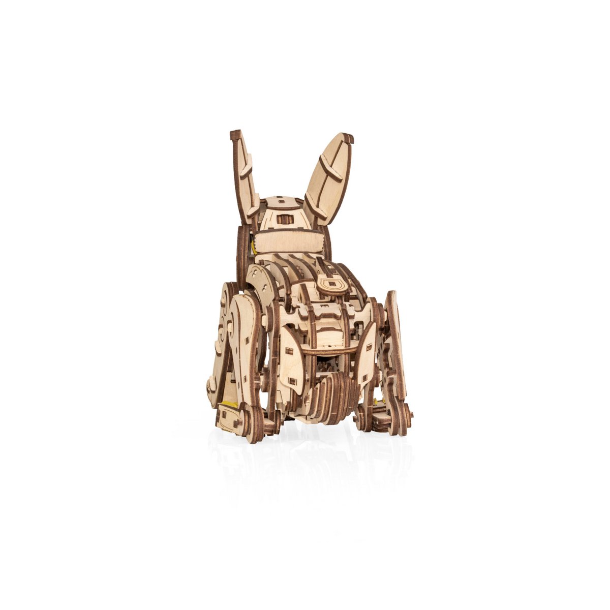 Konijn mechanische houten puzzel, 21,7 × 10,4 × 17,4 cm