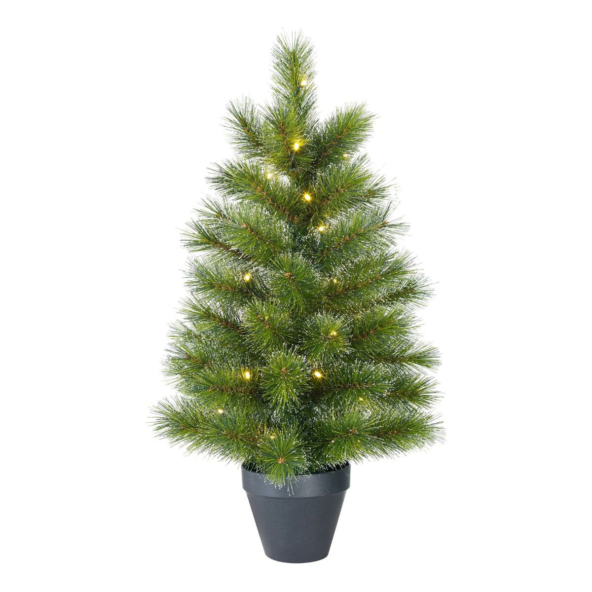 Glendon kunstkerstboom met rijp-effect en LED, 90 cm, Ø 51 cm