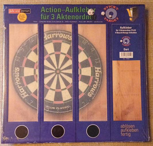 Ordneretiketten dartbord met klittenband, set van 3 + 3 ballen