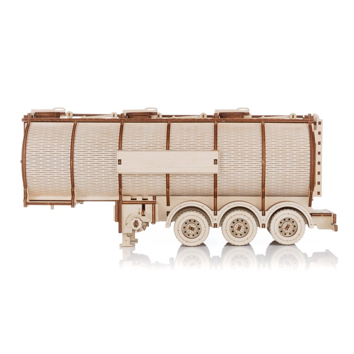 3D mechanische houten puzzel tank oplegger Road King truck 39,7 × 10,8 × 20 cm – 251 stukjes