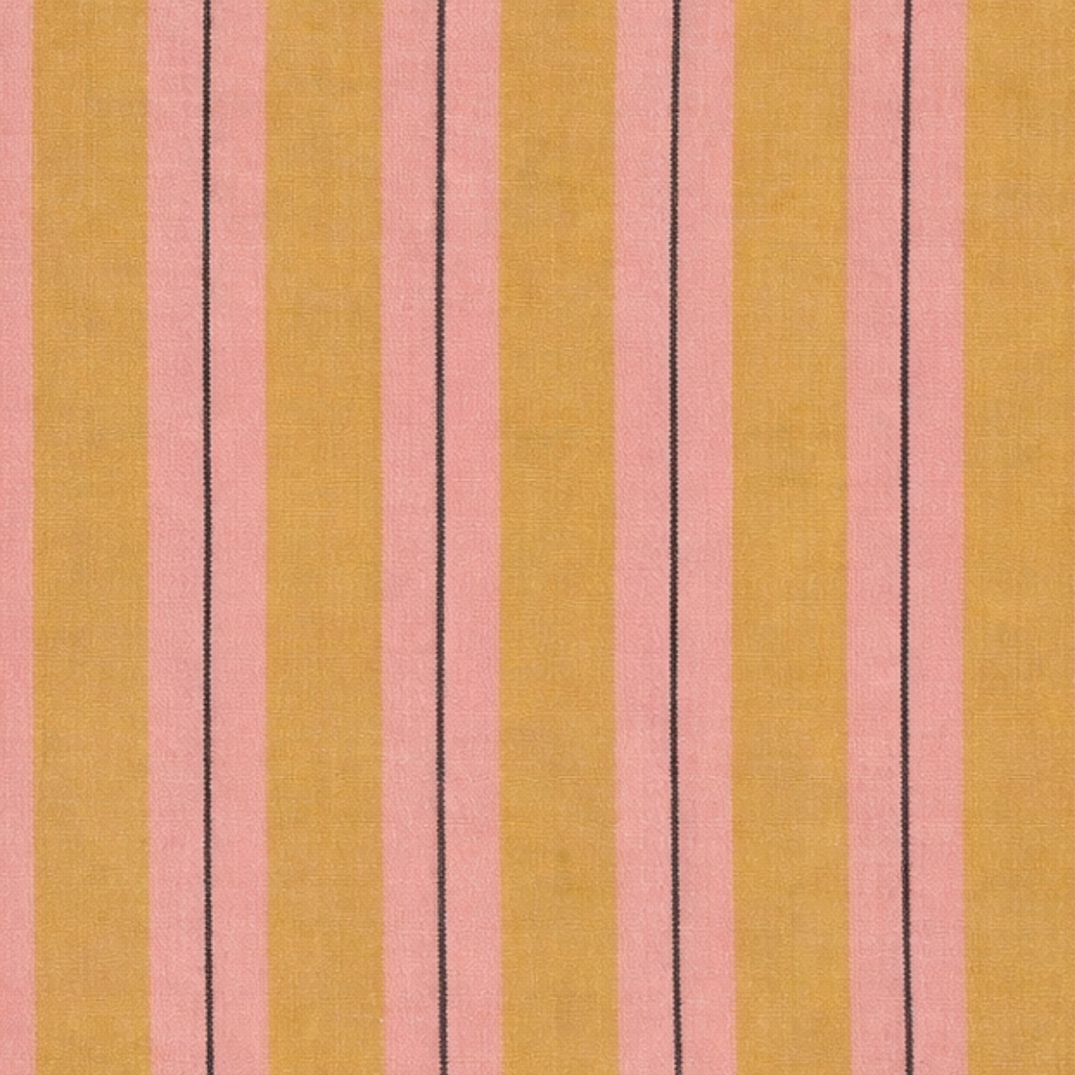 Tafelkleed roze okergeel gestreept, 250 x 140 cm