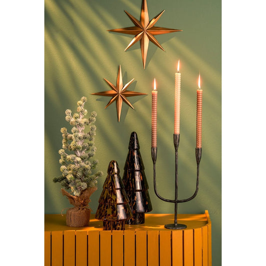 Besneeuwde kunstkerstboom in jute, 55 cm