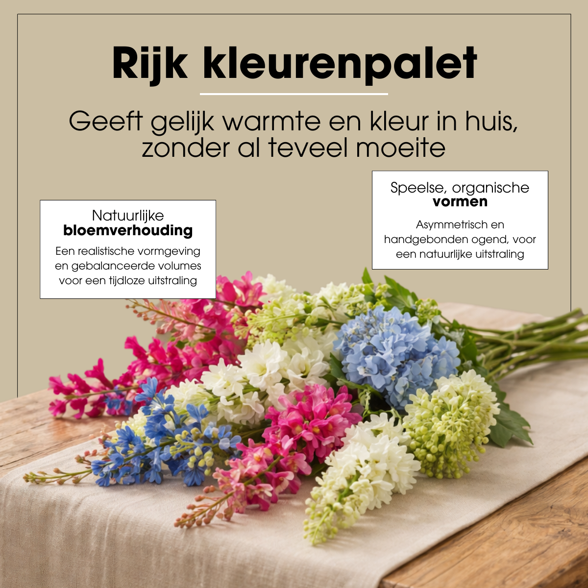 Kunstboeket Kyra meerkleurig, 74,5 cm