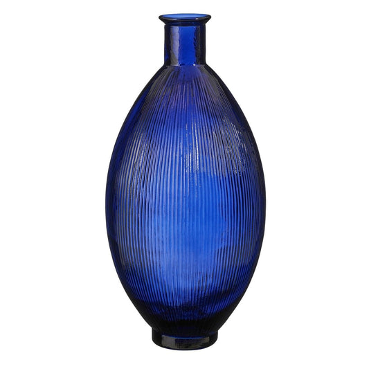 Vaas Firenza donkerblauw glas 59 x 29 cm