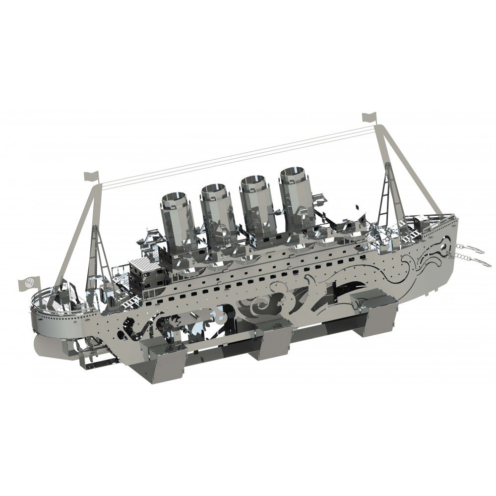 3D metalen bouwpakket Lost at Sea schip 30 × 6 × 14 cm – 158 onderdelen