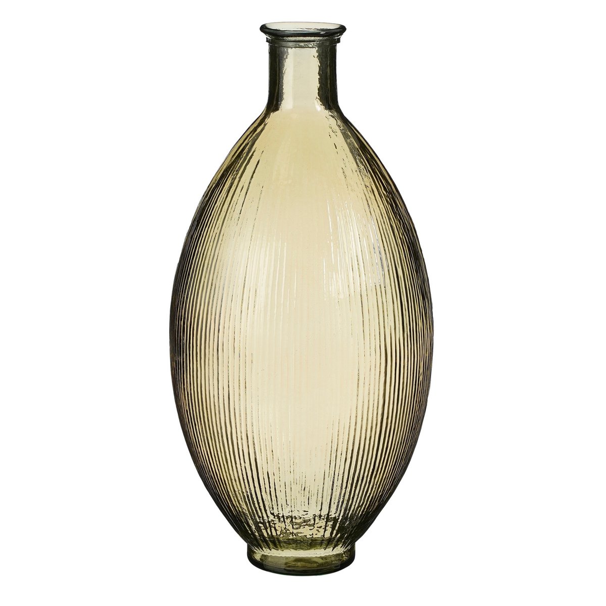 Mica Decorations Firenza Flesvaas – Gerecycled Glas Lichtbruin (H59 x Ø29 cm)