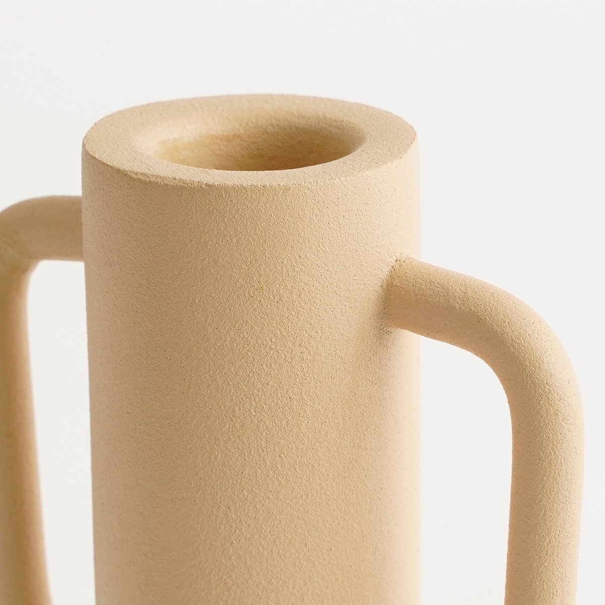 Ula kandelaar, beige, 12 × Ø 8 cm