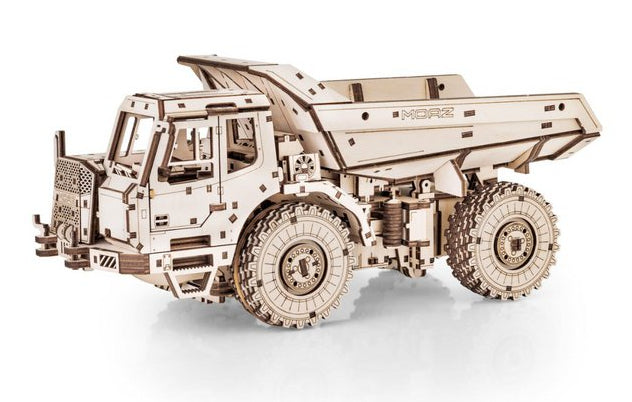 3D mechanische houten puzzel dump truck MOAZ 75053 33,6 × 15,4 × 14,9 cm – 538 stukjes