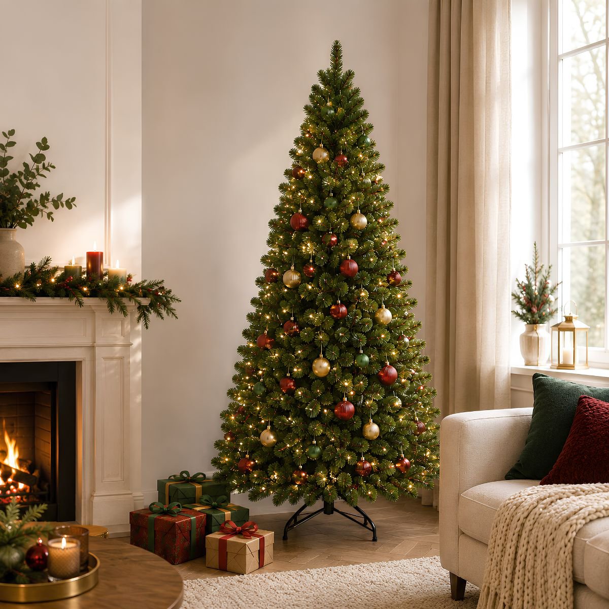 Camden smalle kunstkerstboom, 230 cm
