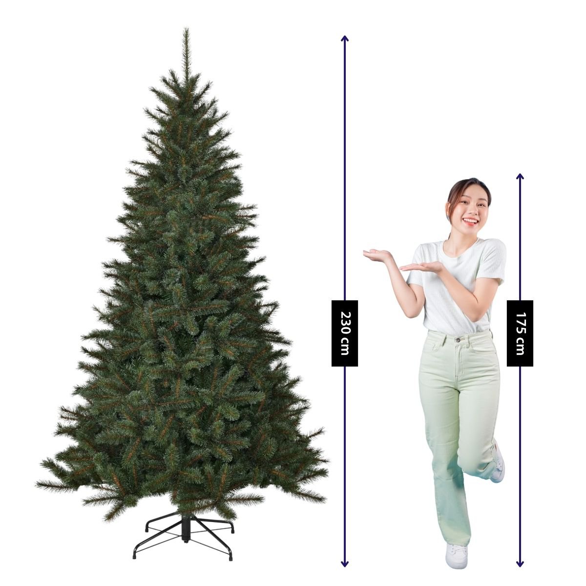 Toronto kunstkerstboom, 230 cm, Ø 140 cm