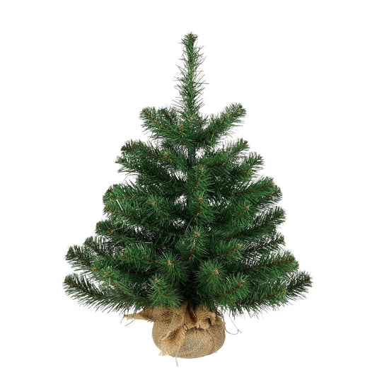 Alpine kunstkerstboom met jute voet, 60 cm